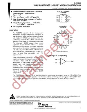 TLC3702CPW datasheet  